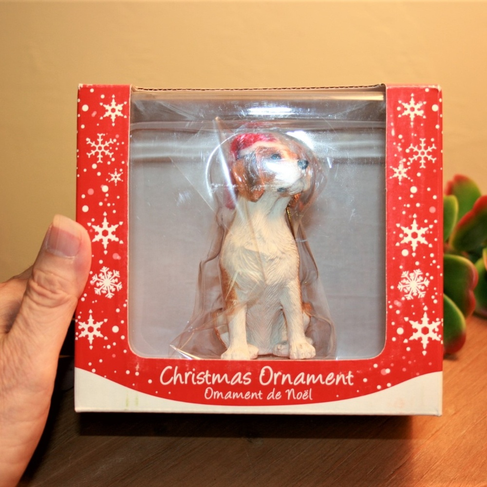 Adorable Beagle Christmas Ornament